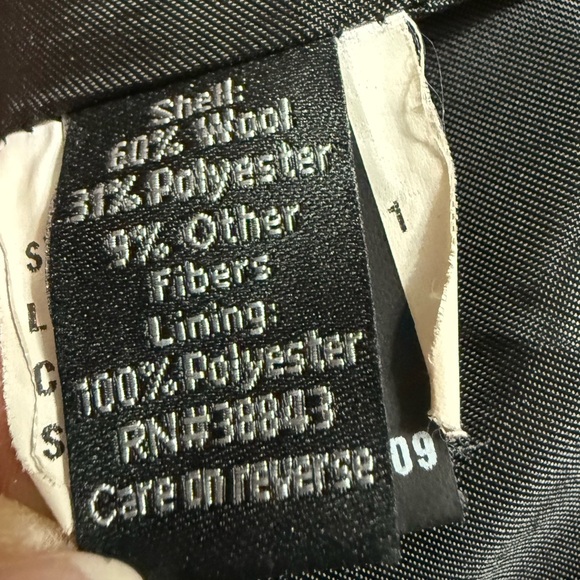 Apt 9 Coat Women's M Black Wool Polyester Hooded Jacket knee length zip & button - Picture 6 of 8